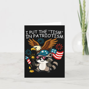Tarjeta Puse el tismo en el águila atlética del patriotism