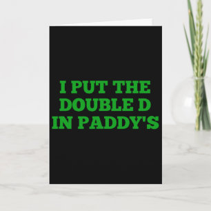 Tarjeta Puse la doble D en el divertido día de San Patrici