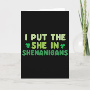 Tarjeta Puse La Ella En Travesuras Día De San Patricio Irl