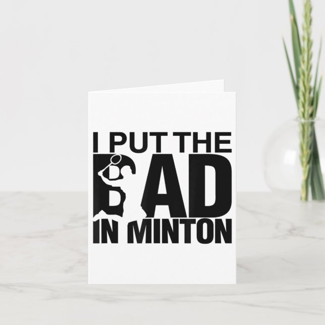 Tarjeta Puse lo malo en bádminton (Anverso)