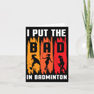 Tarjeta Puse Lo Malo En Badminton Que Transbordo I Badmint