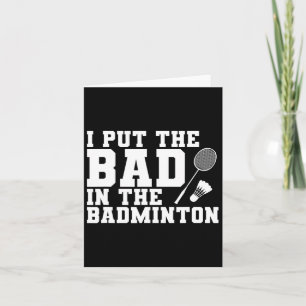 Tarjeta Puse Lo Malo En El Badminton