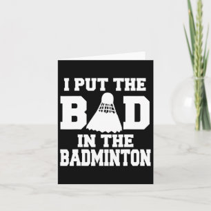 Tarjeta Puse Lo Malo En El Funny Badminton Player