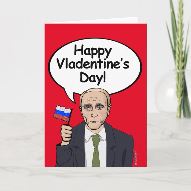 Tarjeta Putin - Feliz Día de Vladentine - Eleccion (Anverso)