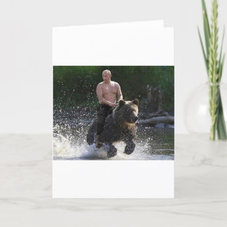 Tarjeta ¡Putin monta un oso!