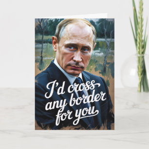 Tarjeta Putin San Valentín Sátira Política Divertida