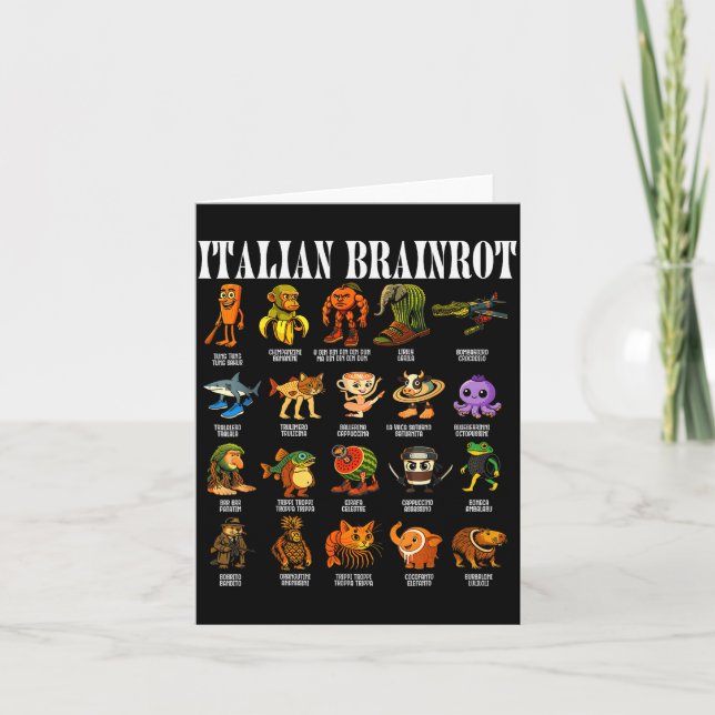 Tarjeta Putrefacción cerebral italiana Memes divertidos de (Anverso)