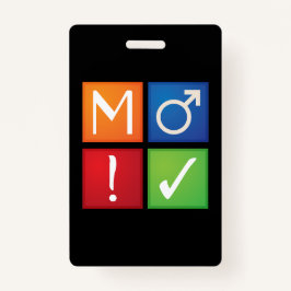 tarjeta pvc de identificación de icono de insignia