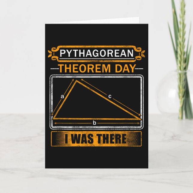 Tarjeta Pythagorean Theorem Day I Was There - Math Teacher (Anverso)
