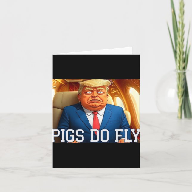 Tarjeta Qatar Un Lago Anti Trump Qatar Avión Los Cerdos Vu (Anverso)