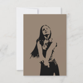 Tarjeta Qr Code Fashiable Black Dancing Chica Silhouette