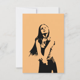 Tarjeta Qr Code Fashiable Black Dancing Chica Silhouette