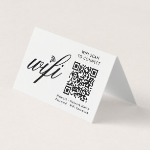 Tarjeta QR Código Wifi Scan para conectar el blanco de mar