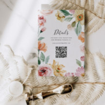 Tarjeta QR con detalles de la invitación de boda S