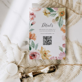 Tarjeta QR de detalles de la invitación de boda So