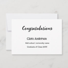 Tarjeta QR graduación de eleg clásico con foto en blanco