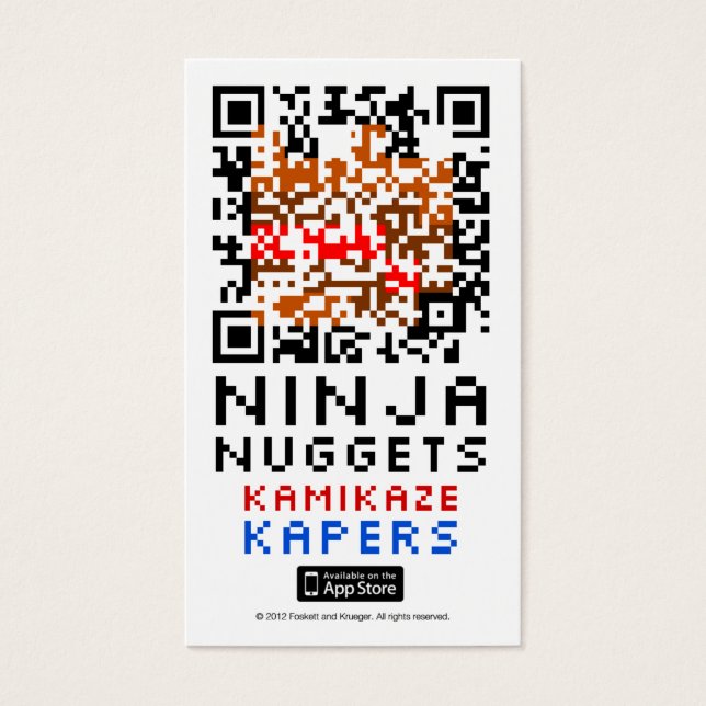 Tarjeta QR Ninja Nuggets (Frente)
