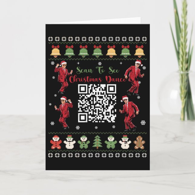 Tarjeta Qr Trump Dance Code President Dance Code Christmas (Anverso)