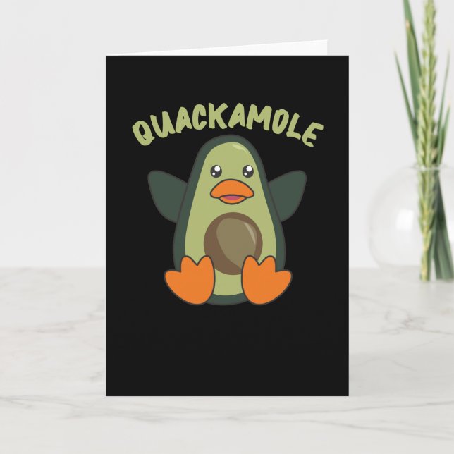 Tarjeta Quackamole Dulce aguacate Pun Aguacates (Anverso)