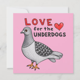 Tarjeta Quadratische Karte "Love For The Underdogs"