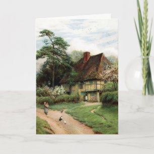 Tarjeta Quaint Cottage Birday Card