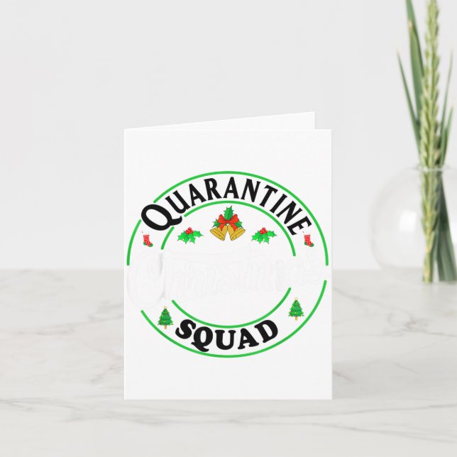 Tarjeta Quarantine Christmas Squad Matching Family Holiday (Anverso)