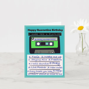 Tarjeta Quarantine music lover birthday card