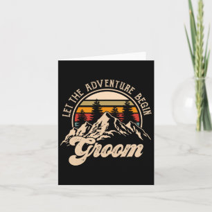 Tarjeta Que Adventure Begin Groom Parejas Coincidan Boda