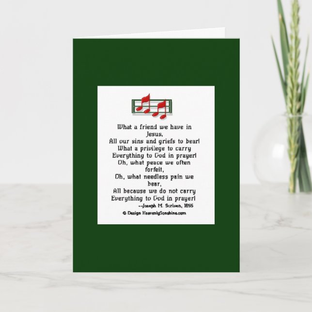 Tarjeta Qué amigo tenemos en Jesús (Anverso)