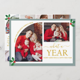 Tarjeta Qué año de oro para Navidades multiCollages de fot