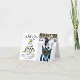 Tarjeta Qué año Navidades 2.ª felicitación por la foto
