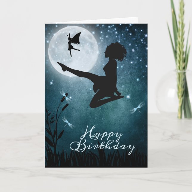 Tarjeta Que bailes con Fairies, cumpleaños de baile irland (Anverso)