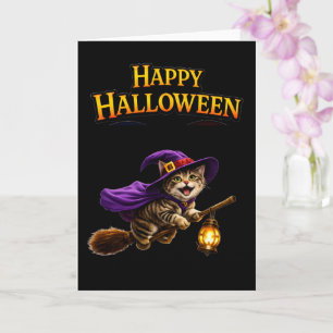 Tarjeta Qué capricho de gatito volando