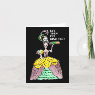 Tarjeta Que Coman El Rey Pastel Mardi Gras Amante De La Co