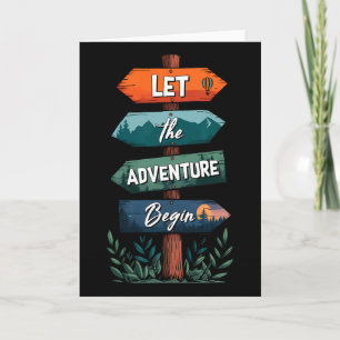 Tarjeta Que Comience La Aventura Campamento De Vacaciones