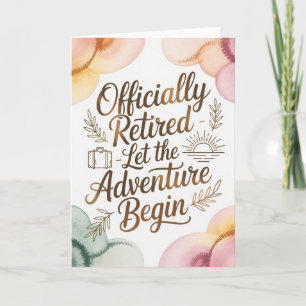 Tarjeta Que comience la aventura de la jubilación