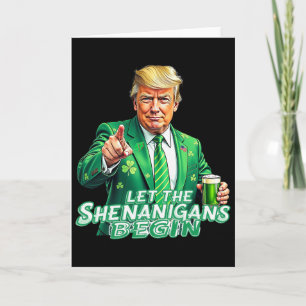 Tarjeta Que Comiencen Las Travesuras Trump Día De San Patr