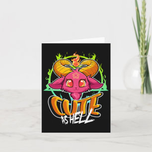 Tarjeta Qué Diablos Halloween Kawaii homet Funny Satan G