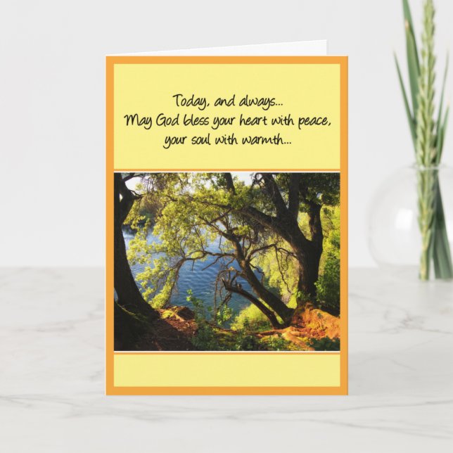 Tarjeta Que Dios bendiga tu corazón... Cumpleaños (Anverso)