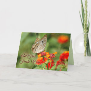 Tarjeta Que Dios te guíe mariposa