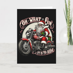 Tarjeta Qué divertido es montar en moto Biker Santa X