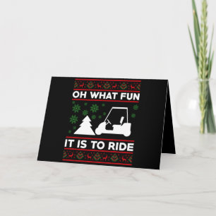 Tarjeta Qué divertido es pasear en carrito de golf Navidad
