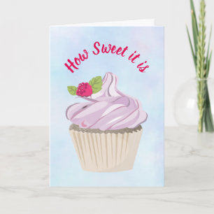 Tarjeta Qué dulce es el cumpleaños del pastel