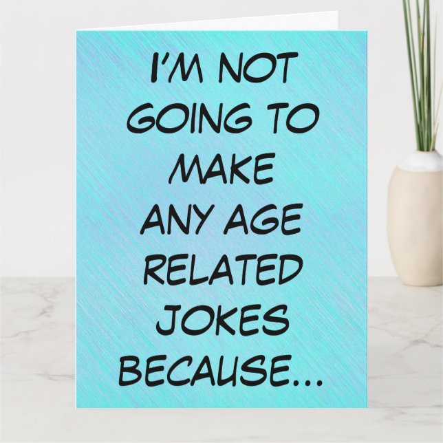 Tarjeta Qué edad tienes, divertido cumpleaños (Anverso)