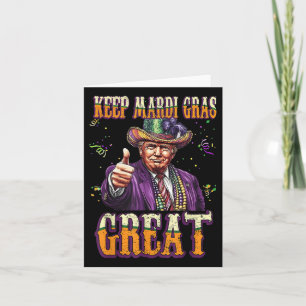 Tarjeta Que el Mardi Gras sea genial, qué gracioso es que