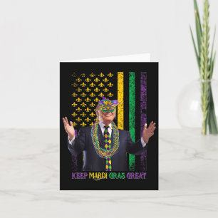 Tarjeta Que el Mardi Gras sea genial, qué gracioso es que 
