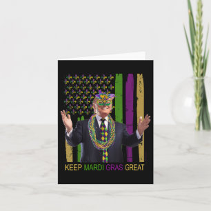 Tarjeta Que el Mardi Gras sea genial y divertido, Trump Ma