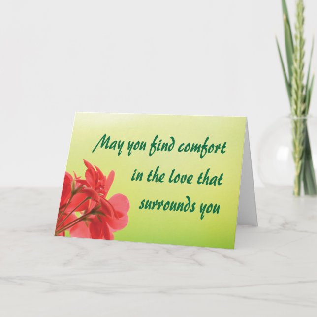Tarjeta Que encuentren condolencias de compasión por el co (Anverso)