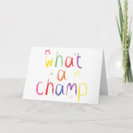Tarjeta Qué enhorabuena de un campeón
