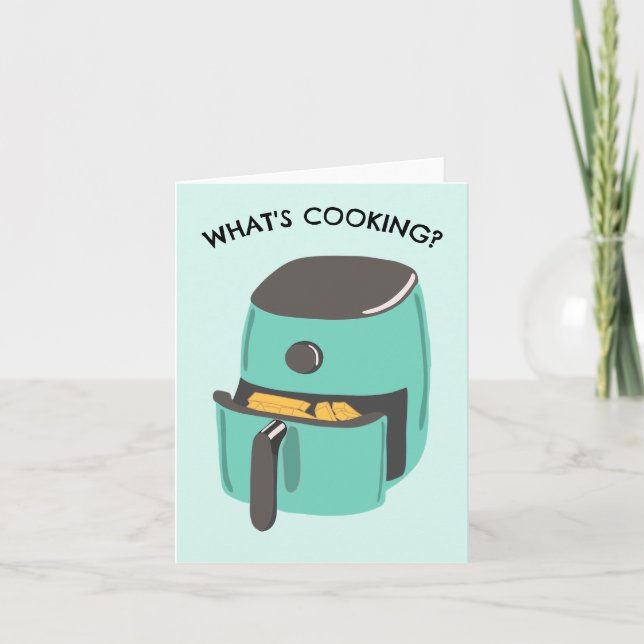 Tarjeta ¿Qué es Cocinar? Gracioso saludo de Air Fryer (Anverso)